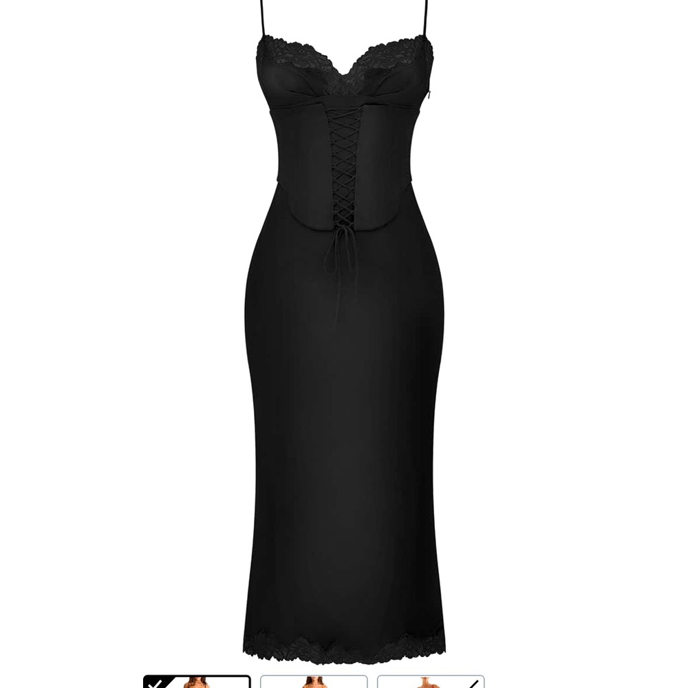 House Of CB Corset Satin Slip Dress